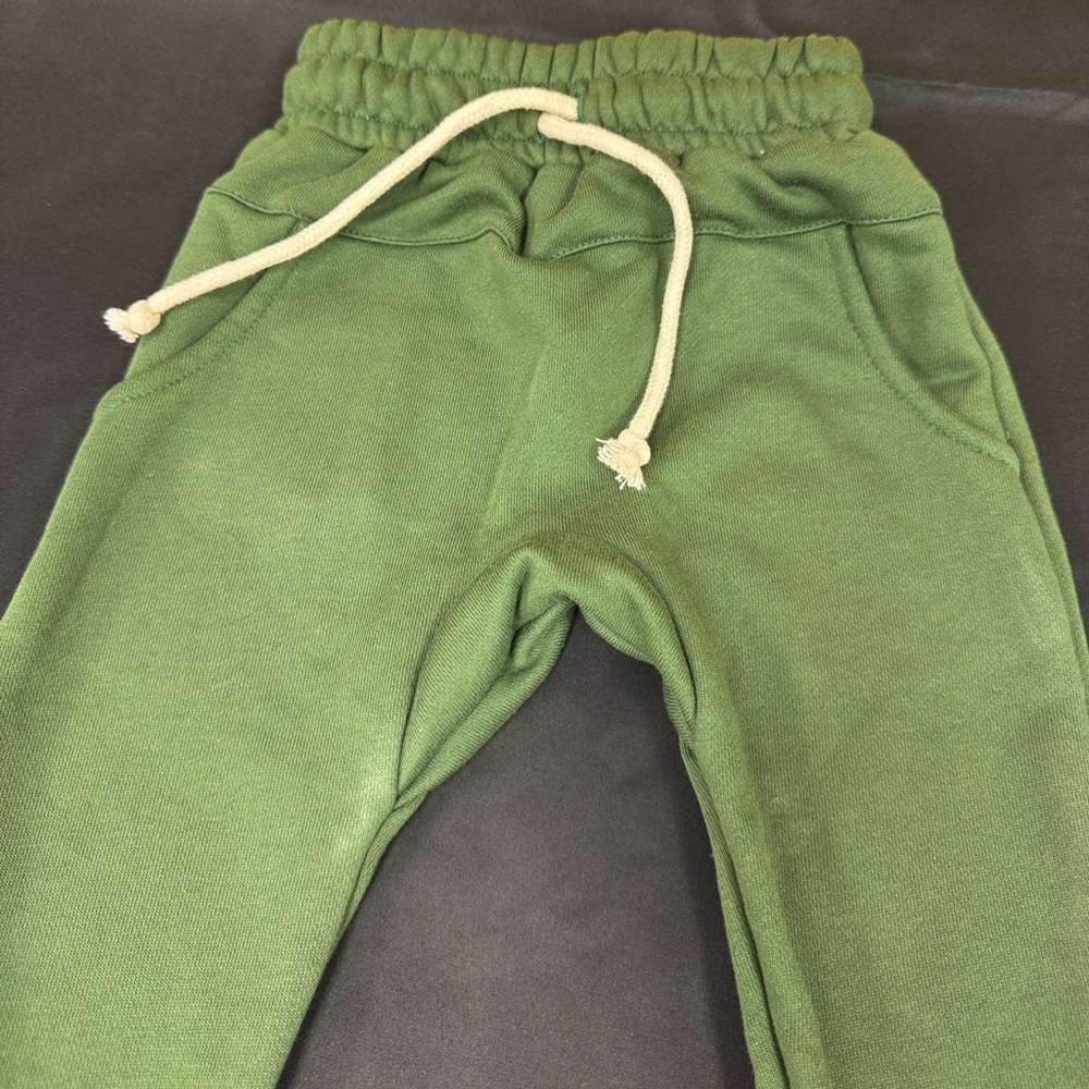 Salt + Pine Green Jogger Pants with Drawstring size 12-24 months new